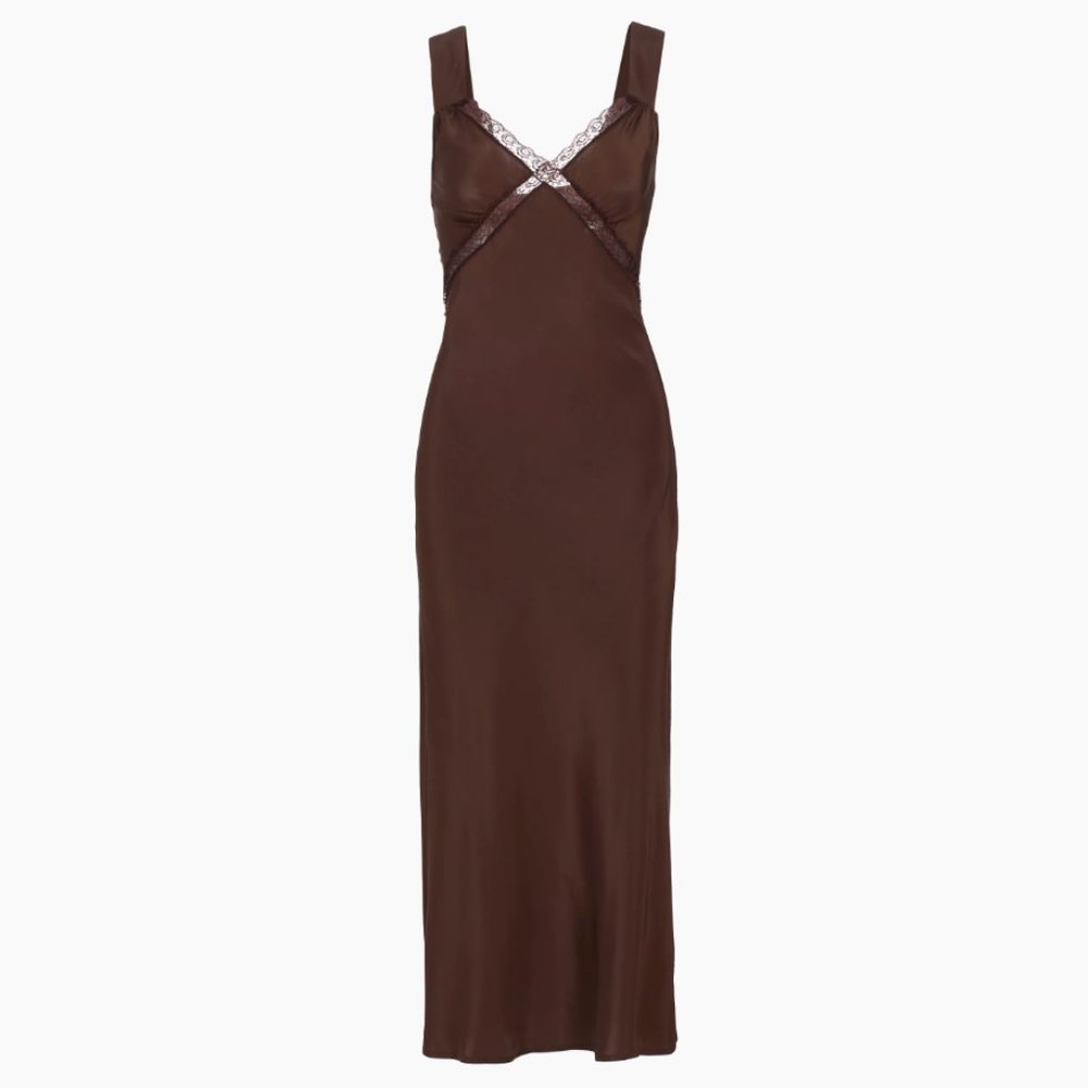 NWT Reformation Provence Silk Dress (Sizes M and L ) - Brown